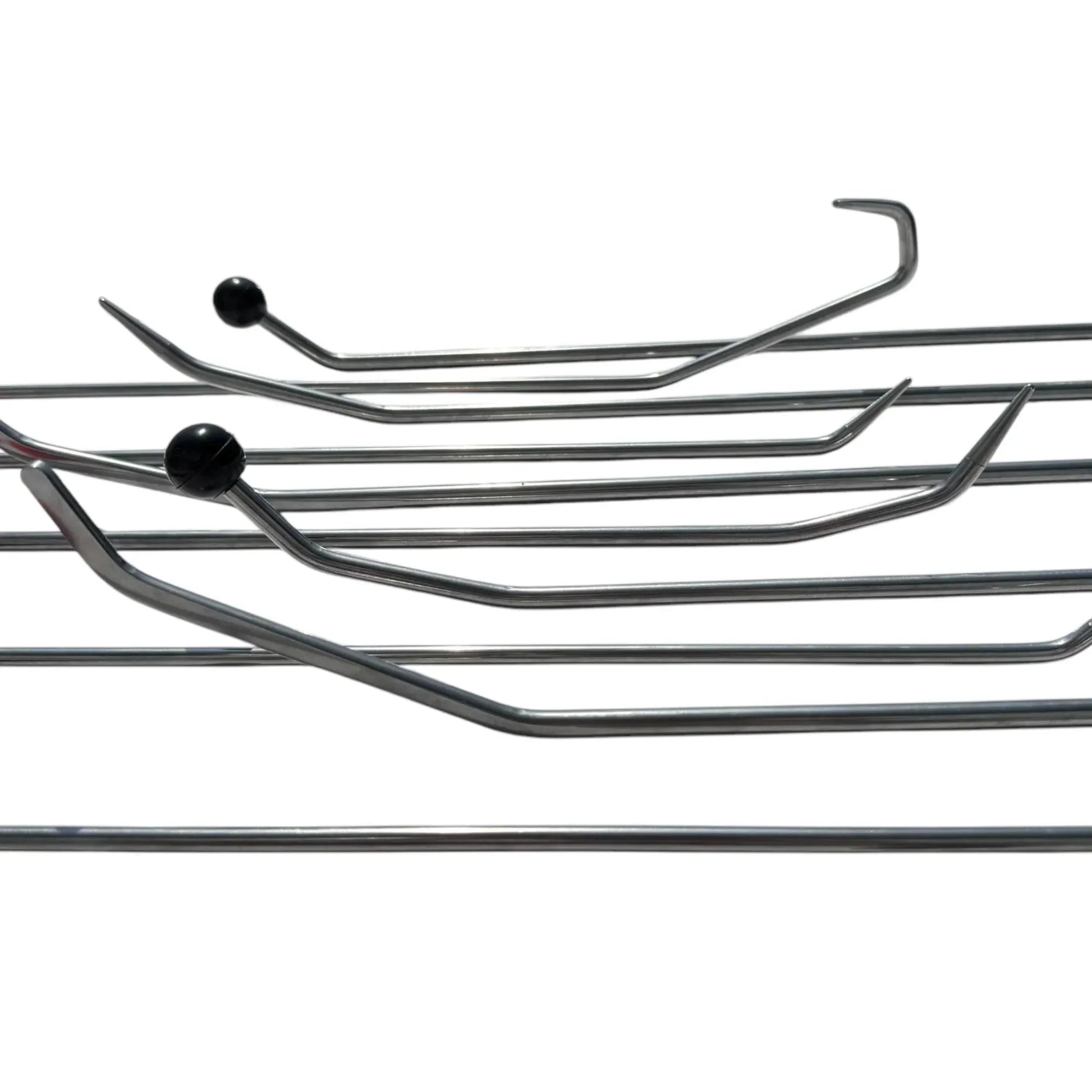 10 Pieces White Steel Paintless Dent Repair Rod Set with 2 Interchangeable Tips - Arklow Edition InoxPDR