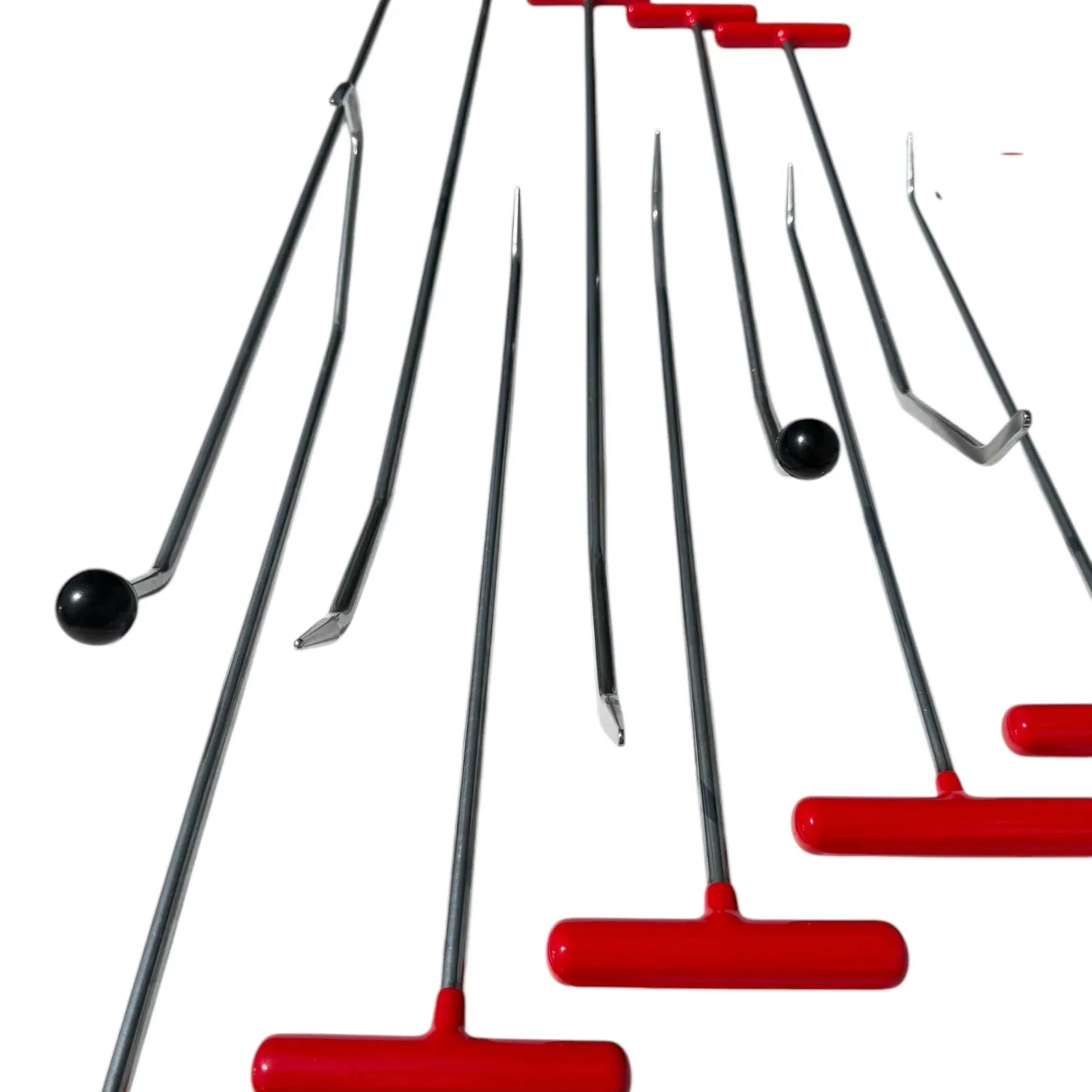 10 Pieces White Steel Paintless Dent Repair Rod Set with 2 Interchangeable Tips - Arklow Edition InoxPDR