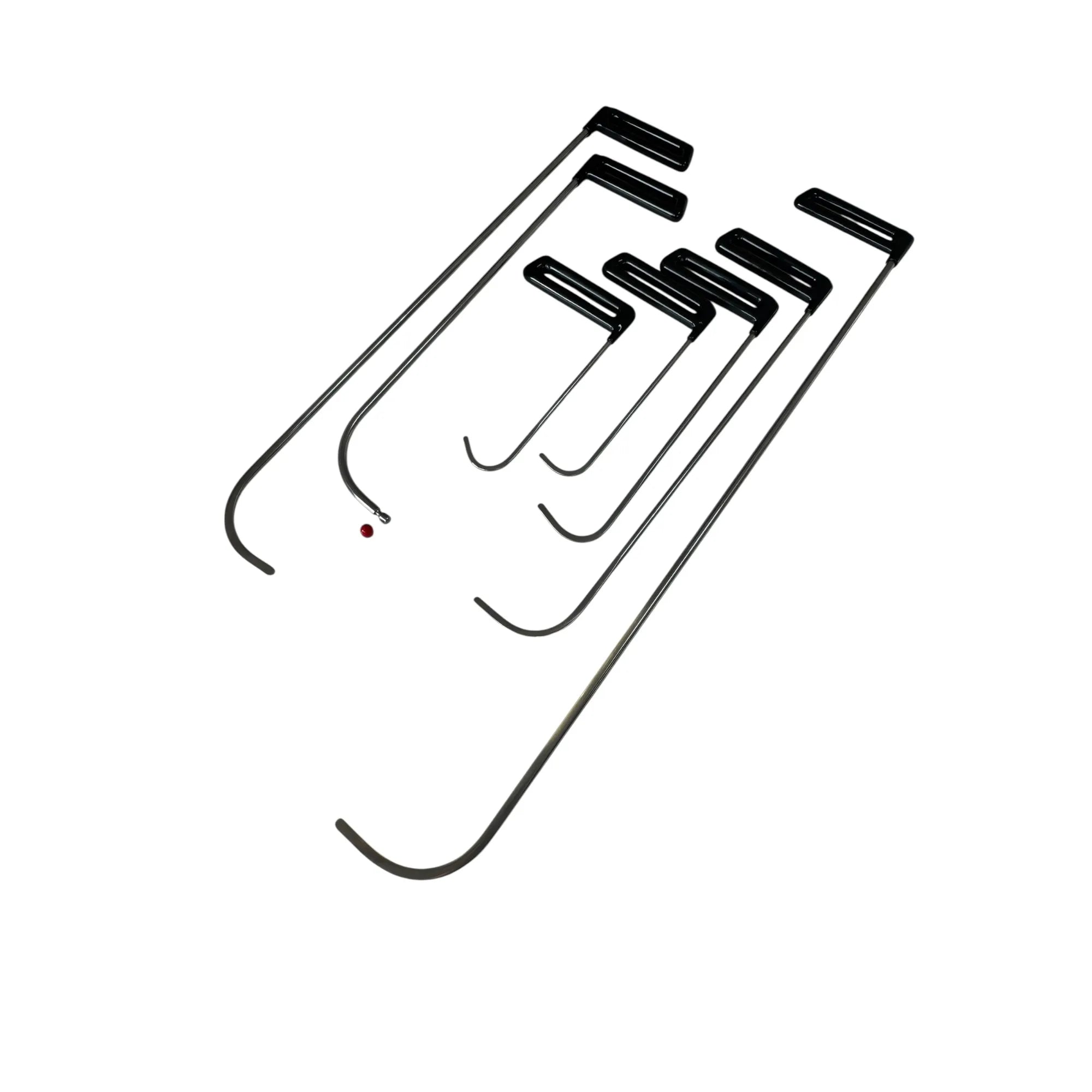 PDR INOX Savona Edition 7-Piece Dent Repair Rod Set – Black Grip Handle, 5–8mm Shafts, 20–75cm Lengths