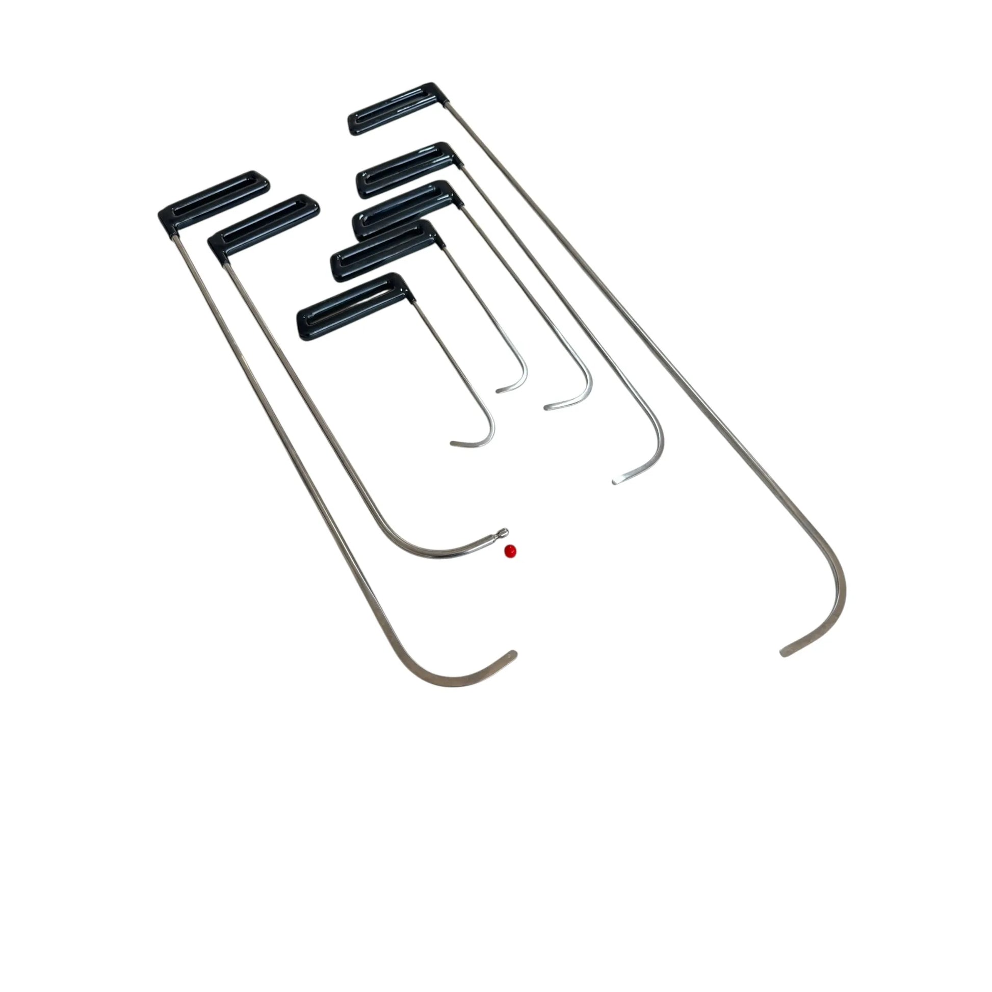 PDR INOX Savona Edition 7-Piece Dent Repair Rod Set – Black Grip Handle, 5–8mm Shafts, 20–75cm Lengths